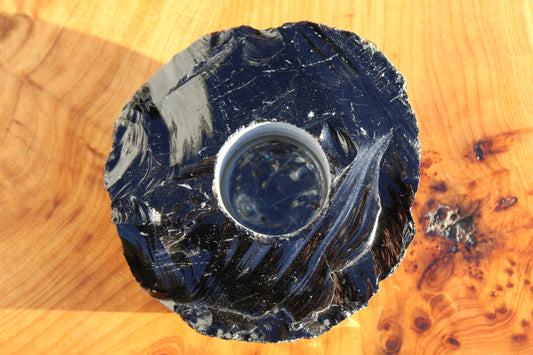 Black Obsidian Tea Light Holder