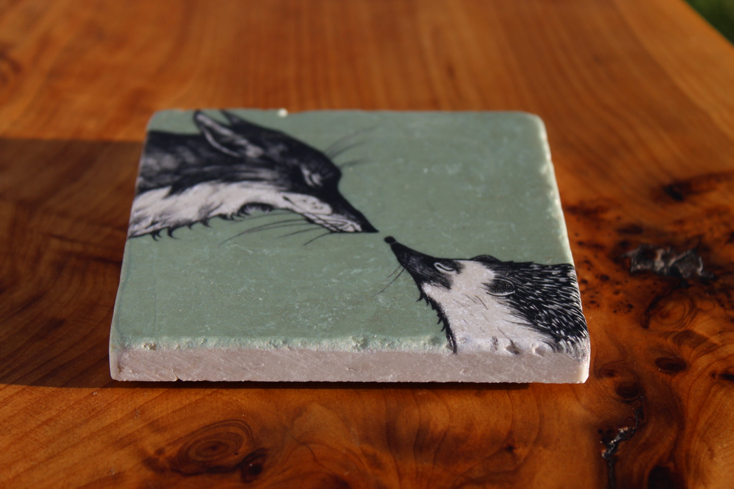 Fox And Squirrel Tile Coaster