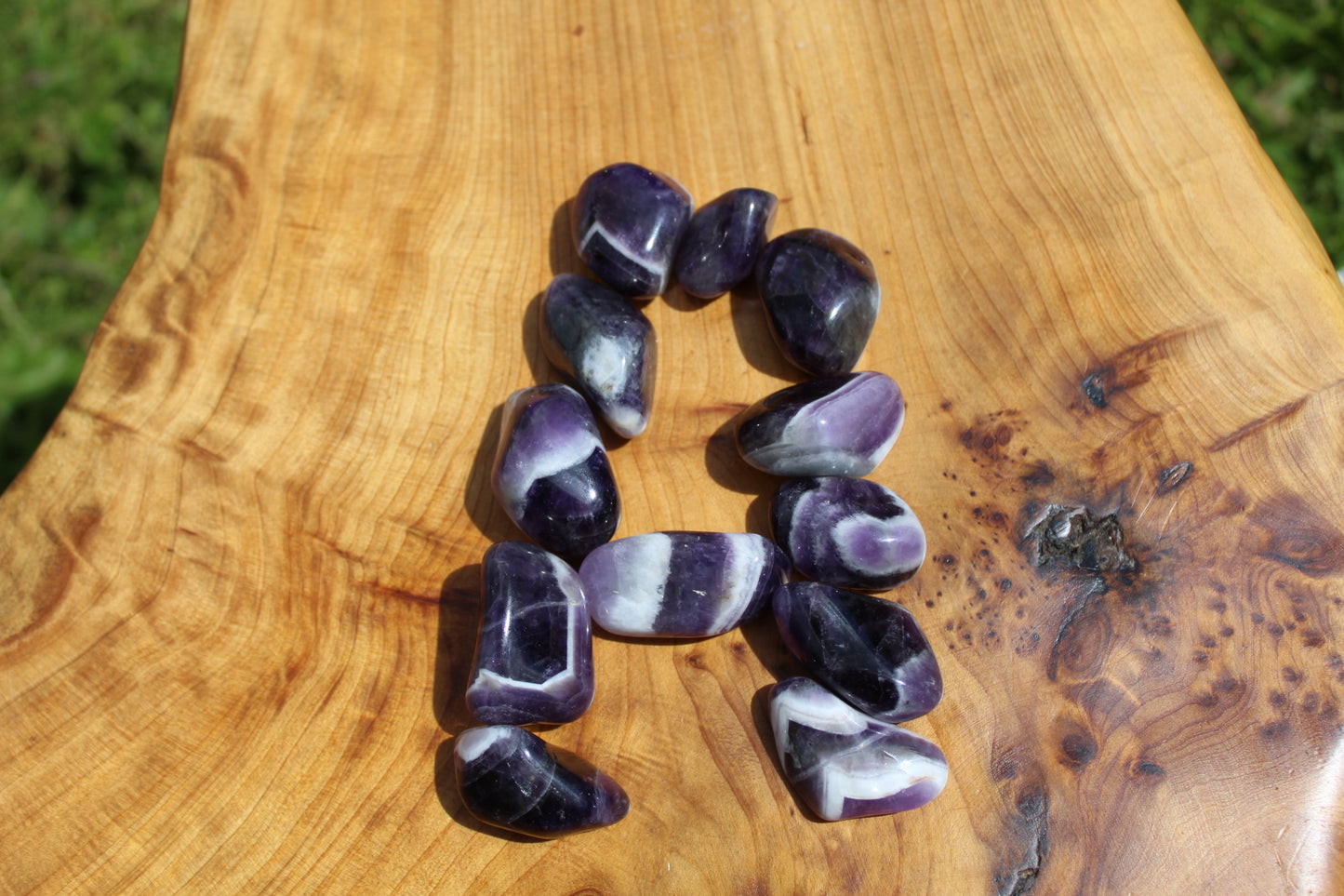 Chevron Amethyst Tumblestones