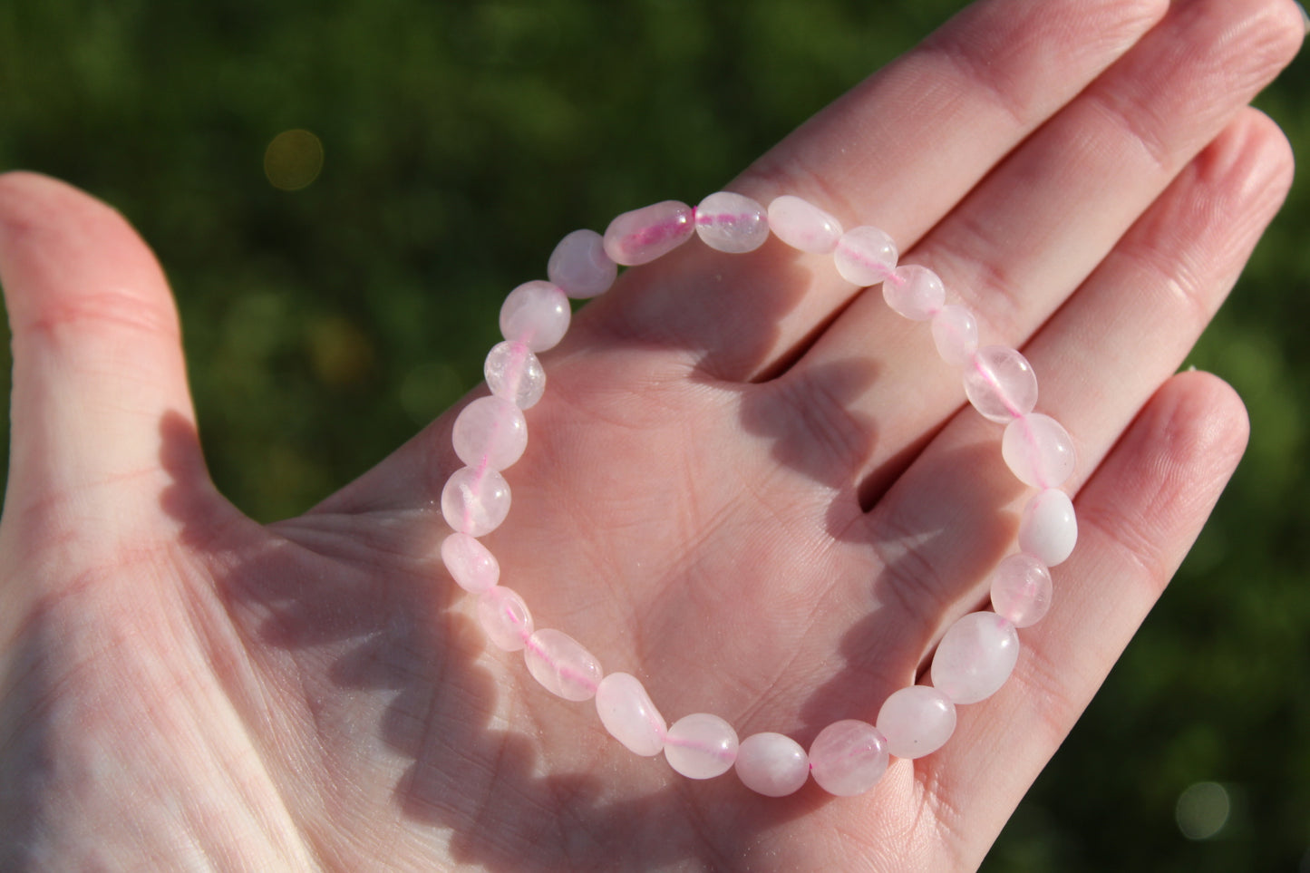 Rose Quartz Tumbled Bracelet