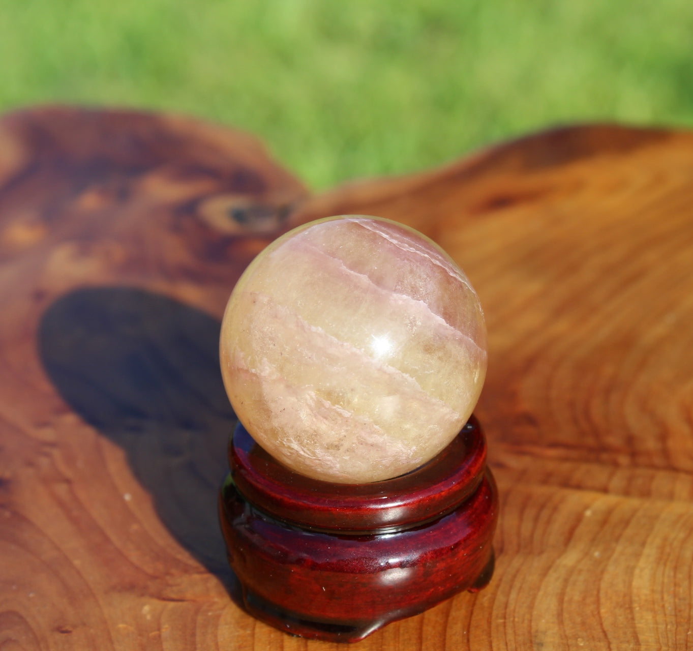 Mixed Yellow Fluorite Sphere