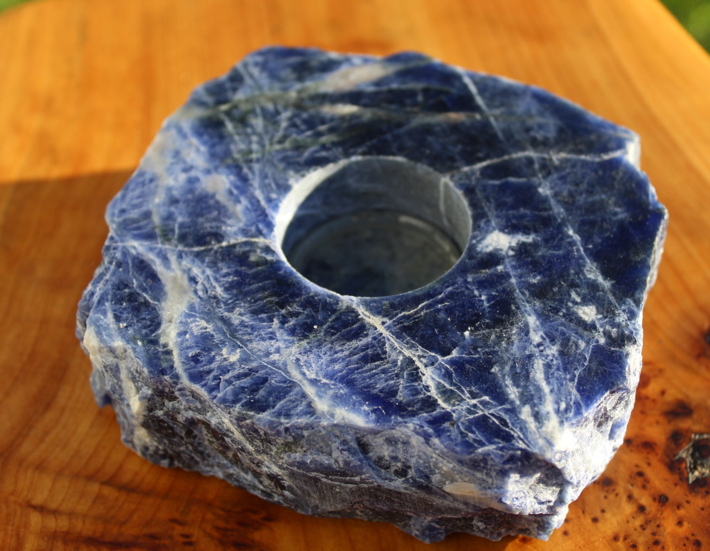 Sodalite Tea Light Holder