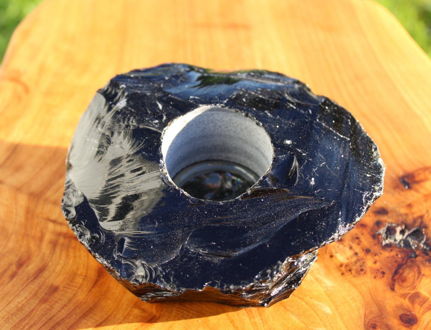 Black Obsidian Tea Light Holder