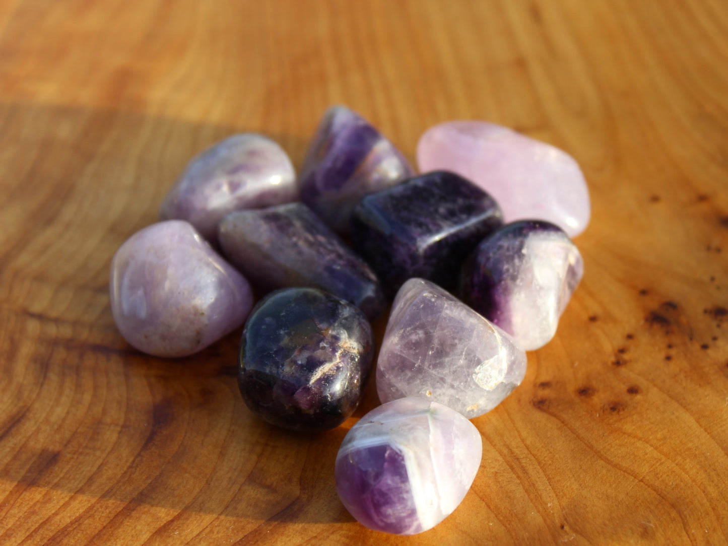 Chevron Amethyst Tumblestone