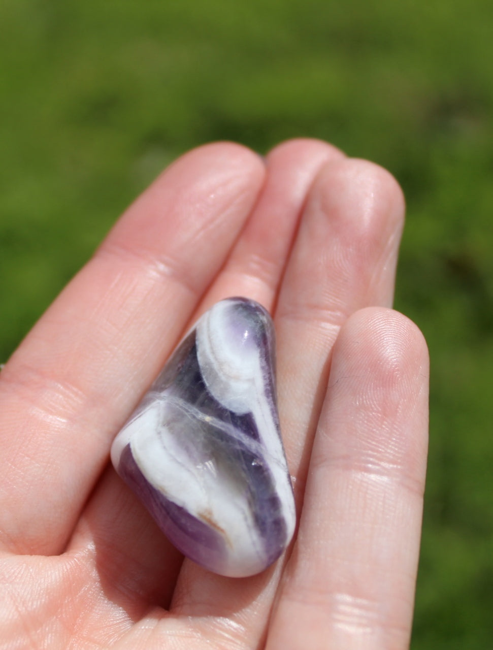 Chevron Amethyst Tumblestones