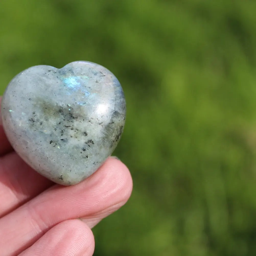 Mini Labradorite Heart Carving