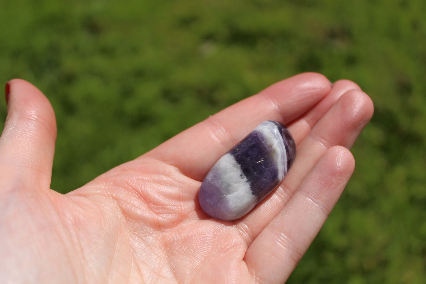 Chevron Amethyst Tumblestones