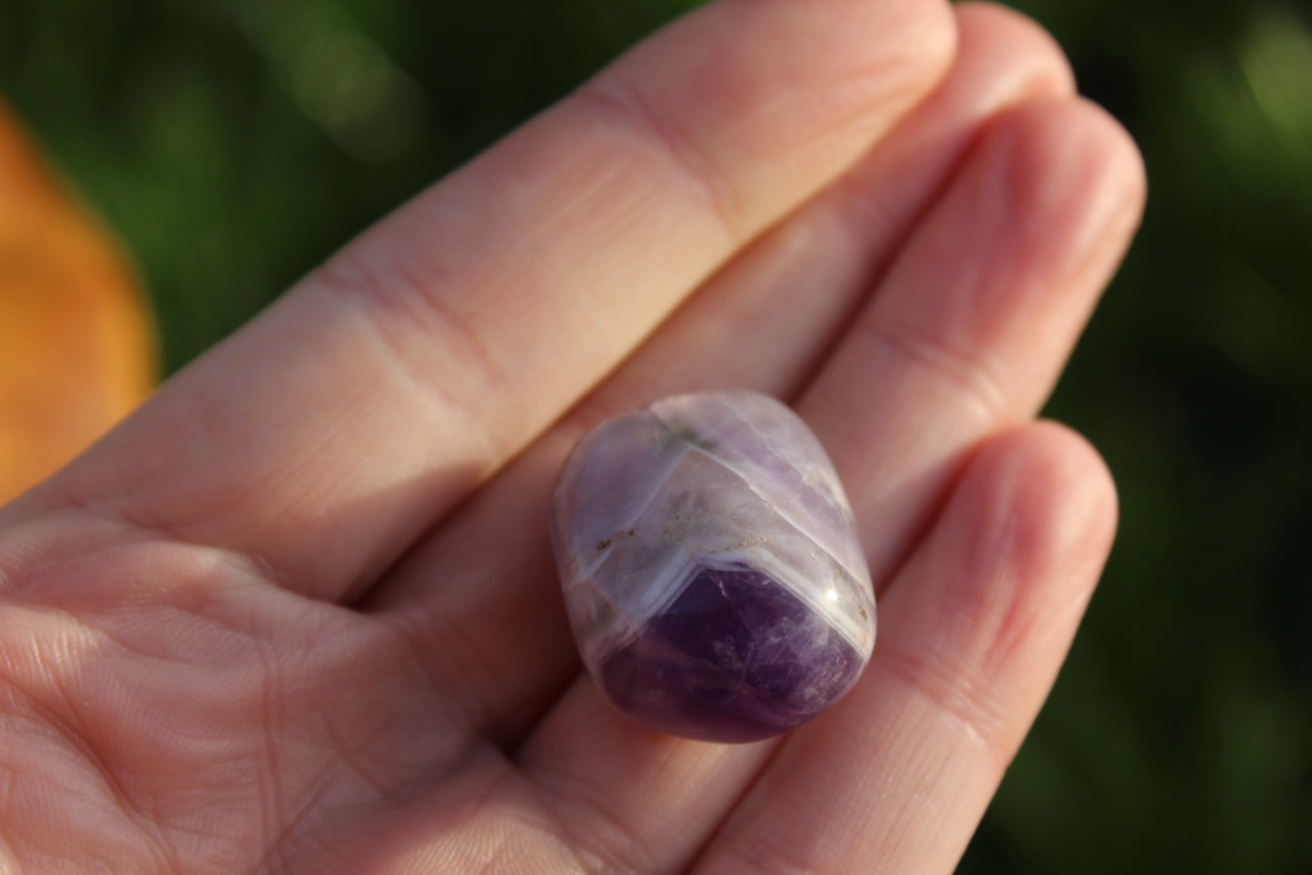 Chevron Amethyst Tumblestone